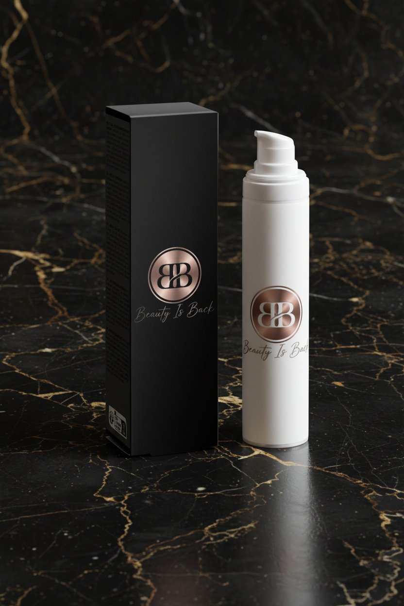 Soin Régénérant – fond marbre noir luxe