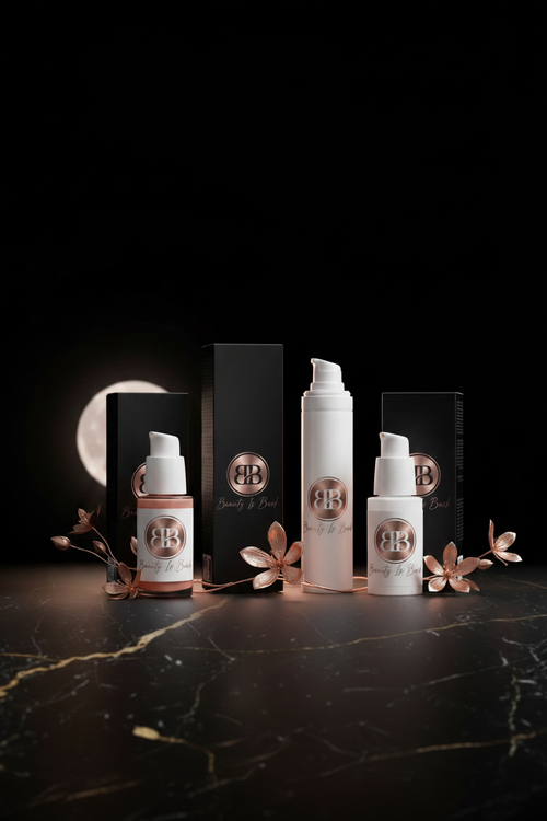 Rituel Complet Beauty Is Back sur fond marbre noir doré