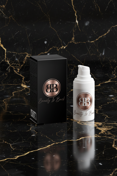 Soin Régénérant – fond marbre noir luxe